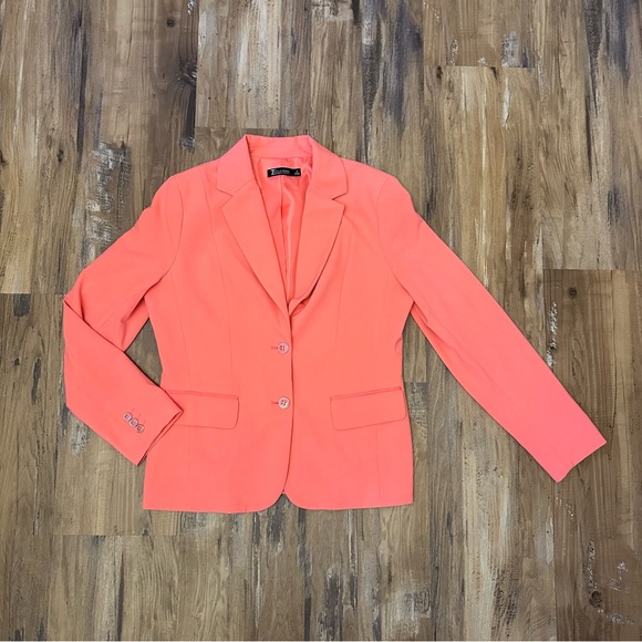 Pink 2 Button Blazer Suit Jacket - Picture 3 of 8